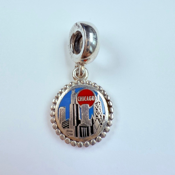 Pandora Chicago Skyline Exclusive Travel Vacation Charm Sterling Silver 925 RARE - Picture 1 of 5